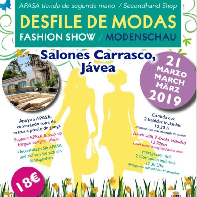 Modeshow ten behoeve van dierenasiel Javea 21 maart 2019